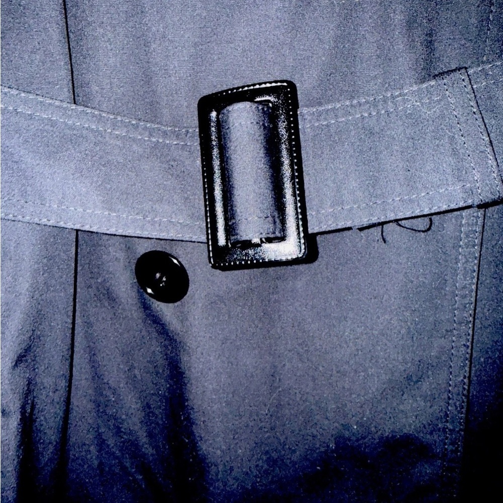 Military-grade DSCP by Sterling of Boston Black Trench Coat Sz 42R - Picture 4 of 7